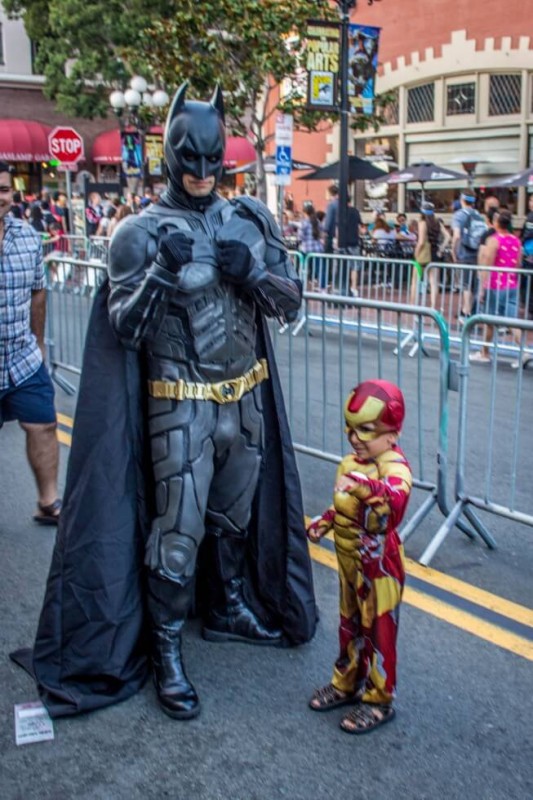 Batman and Mini Ironman San Diego Comic Con 2014
