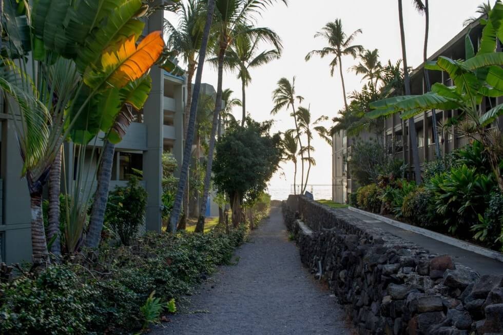 Path to the saltwater pool on Alii drive Big Island Hawaii