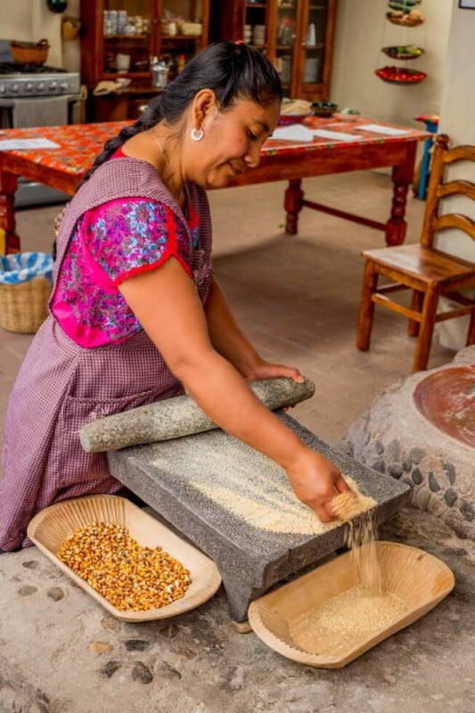 Coarsely ground corn for Zegueza Oaxaca Cooking Classes