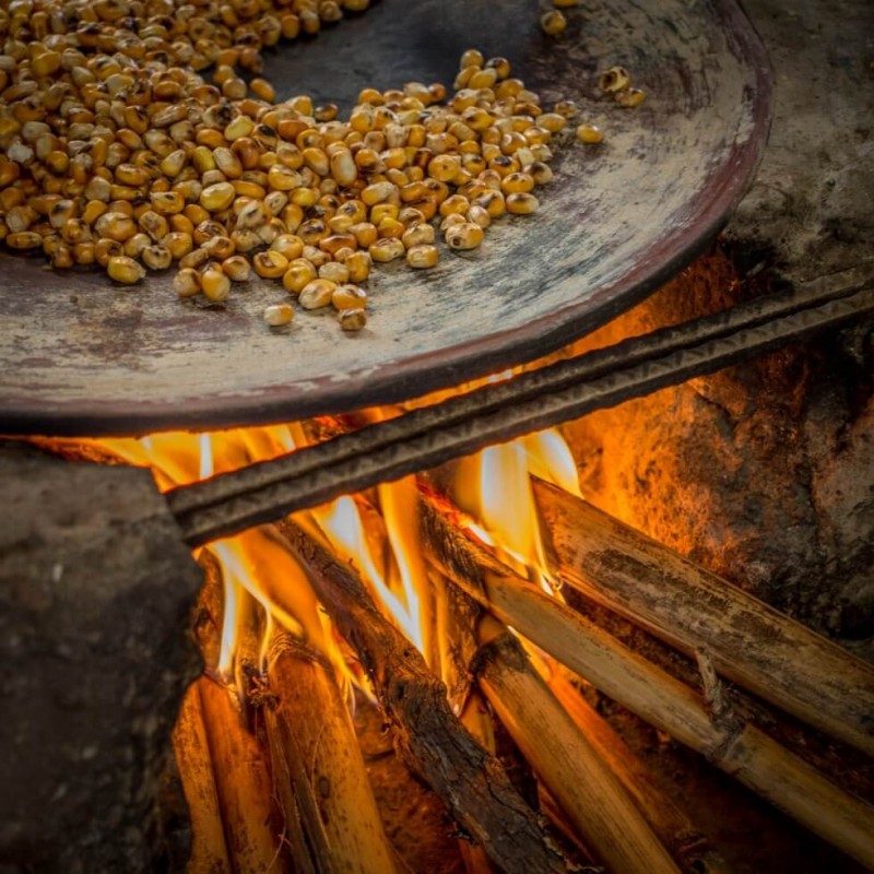 Corn Roasting on the Comal Oaxaca Cooking Classes