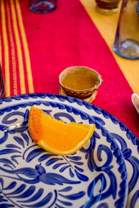 Shot of Mezcal to start the meal Oaxaca Cooking Classes