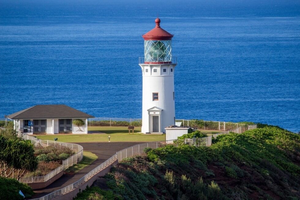 Close up of Kilauea Lighthouse Kauai