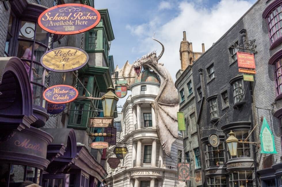 Diagon Alley Visiting Harry Potter World Orlando
