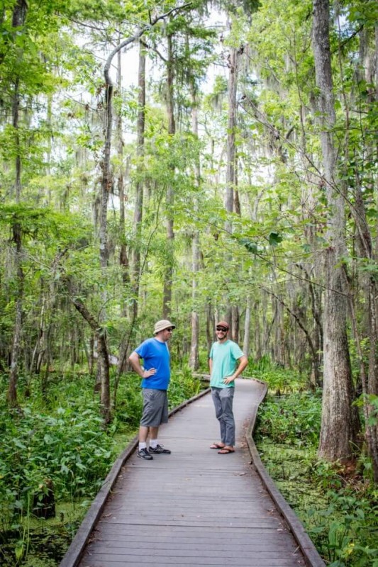 Tom and Nick in Jean Lafitte National Park New Orleans Swamp