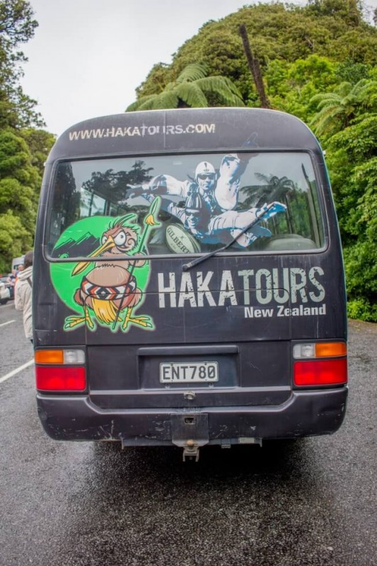Back of the bus Haka Tours New Zealand