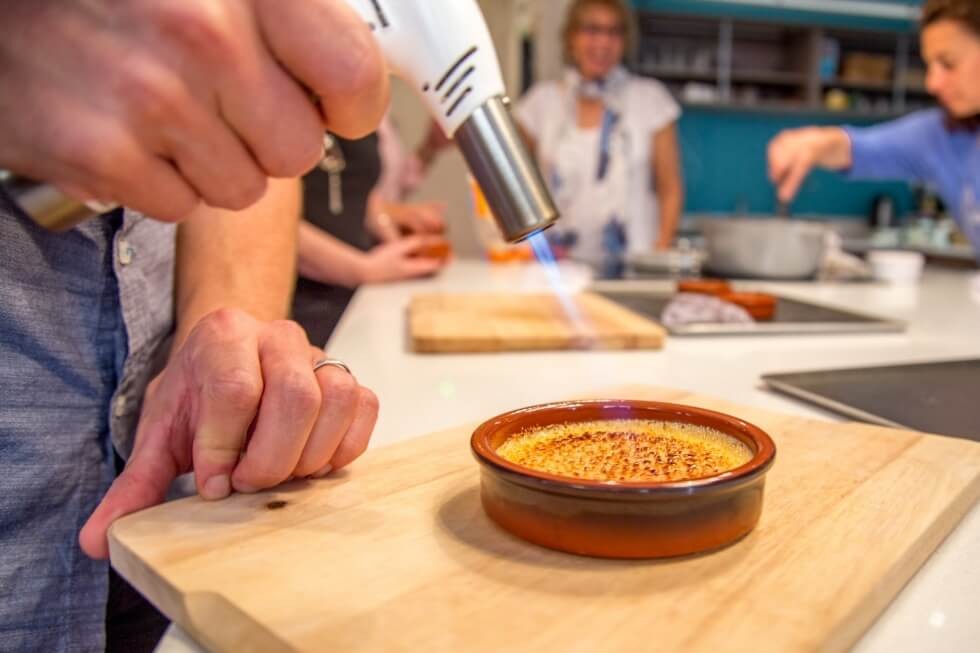 Using the torch Aix en Provence Cooking Class