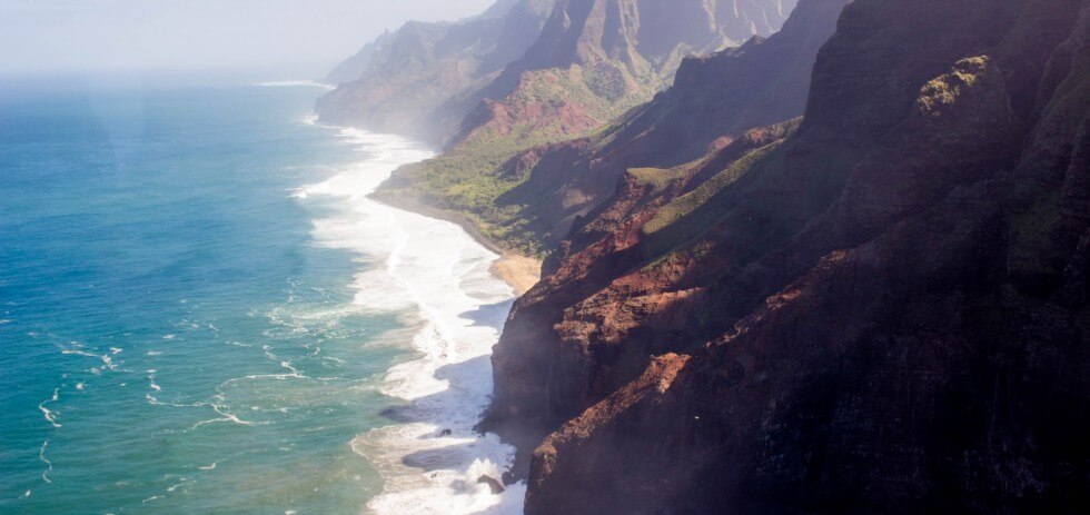 Blue Hawaiian Kauai helicopter tours of Na Pali coast